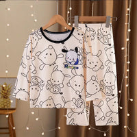 Kuromi Pajamas My Melody Cinnamoroll Children Set Anime Girls Boys Sleepwear Home Clothes - Lusy Store LLC