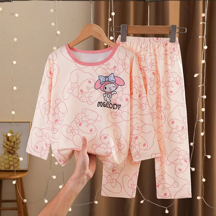 Kawaii Sanrio My Melody Kids Pajamas Sets Cartoon Cinnamoroll Girls Home  Clothing Anime Kuromi Boys Sleepwear Children Clothing