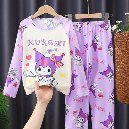 Kuromi Pajamas My Melody Cinnamoroll Children Set Anime Girls Boys Sleepwear Home Clothes - Lusy Store LLC