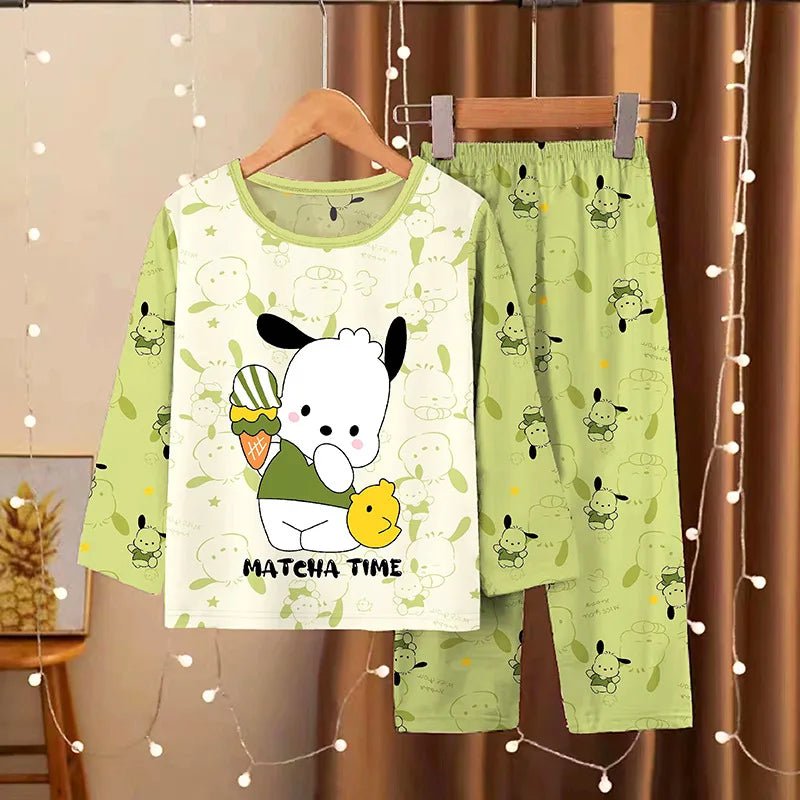 Kawaii Sanrio My Melody Kids Pajamas Sets Cartoon Cinnamoroll Girls Home  Clothing Anime Kuromi Boys Sleepwear Children Clothing