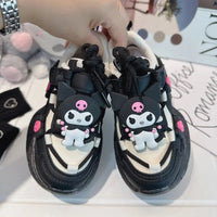 Kuromi Shoes Anime Kawaii Student Leisure Sandals Cute Cartoon Princess Soft Shoes Girls - Lusy Store LLC