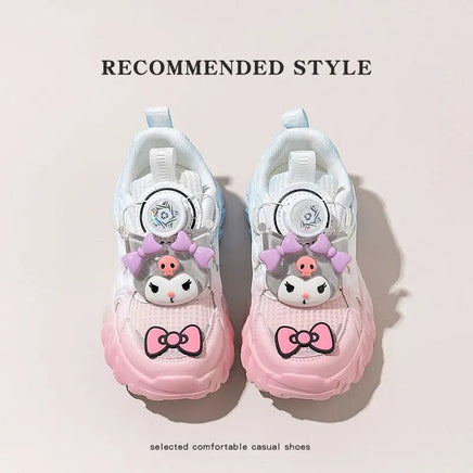 Kuromi Shoes Girls Sports Running Shoes Breathable Cute Cartoon Soft Bottom Gradient - Lusy Store LLC