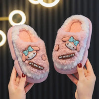 Kuromi Slippers Sanrio Childrens Cotton Cute Cartoon My Melody Hello Kitty Home Non-slip Warm Shoes My Melody-1