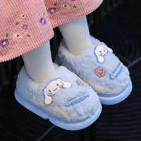 Kuromi Slippers Sanrio Childrens Cotton Cute Cartoon My Melody Hello Kitty Home Non-slip Warm Shoes - Lusy Store LLC