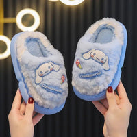 Kuromi Slippers Sanrio Childrens Cotton Cute Cartoon My Melody Hello Kitty Home Non-slip Warm Shoes Cinnamrooll-1