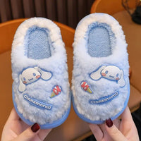 Kuromi Slippers Sanrio Childrens Cotton Cute Cartoon My Melody Hello Kitty Home Non-slip Warm Shoes