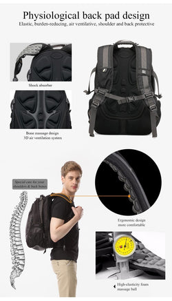 Large Capacity Laptop Backpack Men Multifunction Waterproof 15.6inch Backpack