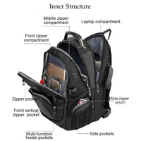 Large Capacity Laptop Backpack Men Multifunction Waterproof 15.6inch Backpack