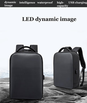 LED Backpack Business Travel Laptop Backpack Men Outdoor Smart WIFI App Digital Bag B371 - Lusy Store