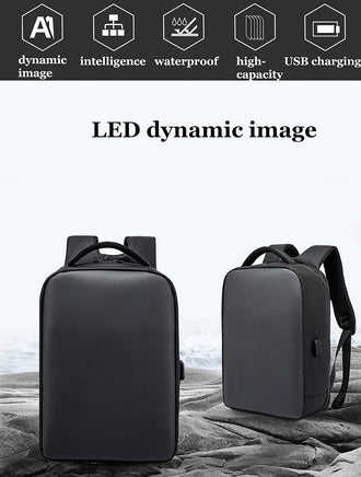 LED Backpack Business Travel Laptop Backpack Men Outdoor Smart WIFI App Digital Bag B371 - Lusy Store