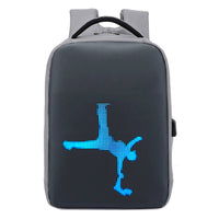 LED Backpack Business Travel Laptop Backpack Men Outdoor Smart WIFI App Digital Bag B371 - Lusy Store