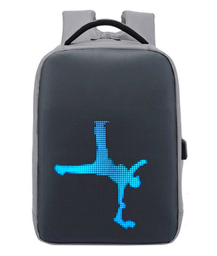 LED Backpack Business Travel Laptop Backpack Men Outdoor Smart WIFI App Digital Bag B371 - Lusy Store