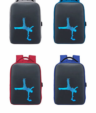 LED Backpack Business Travel Laptop Backpack Men Outdoor Smart WIFI App Digital Bag B371 - Lusy Store