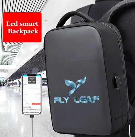 LED Backpack Business Travel Laptop Backpack Men Outdoor Smart WIFI App Digital Bag B371 - Lusy Store