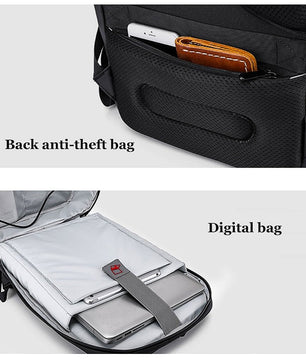 LED Backpack Business Travel Laptop Backpack Men Outdoor Smart WIFI App Digital Bag B371 - Lusy Store