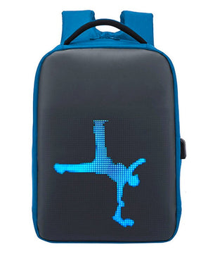 LED Backpack Business Travel Laptop Backpack Men Outdoor Smart WIFI App Digital Bag B371 - Lusy Store