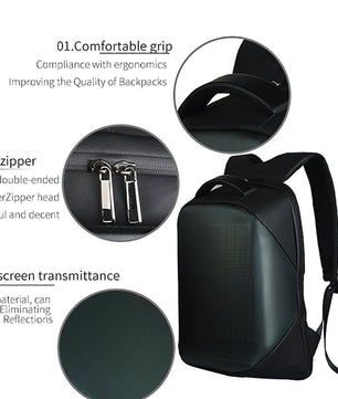 LED Backpack Display Backpack With Smart Wifi App Control Light Multi-Function B374 - Lusy Store