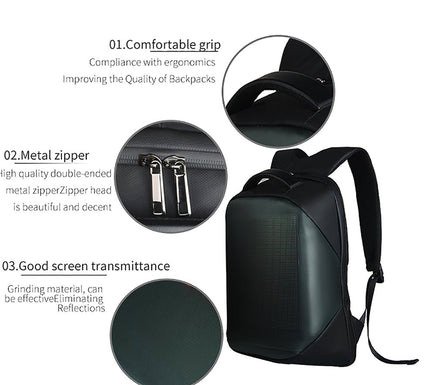 LED Backpack Display Backpack With Smart Wifi App Control Light Multi-Function B374 - Lusy Store