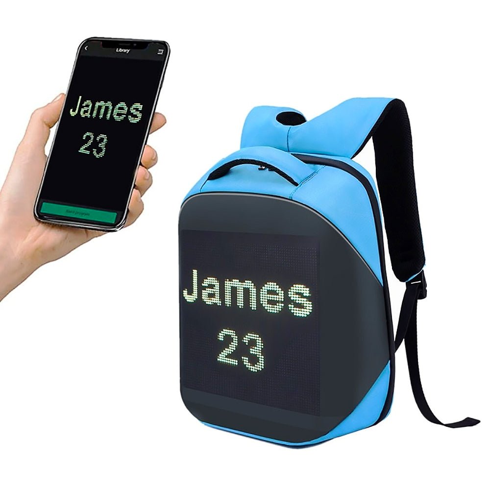LED Backpack Display Men Business Travel Laptop School Backpack Smart ...