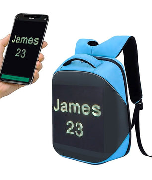 LED Backpack Display Men Business Travel Laptop School Backpack Smart Bluetooth B372 - Lusy Store