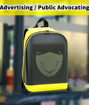 LED Backpack Display Men Business Travel Laptop School Backpack Smart Bluetooth B372 - Lusy Store