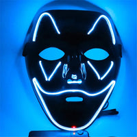 Led Halloween Light Mask Cosplay Scary Mask Halloween Party Supplies Christmas - Lusy Store
