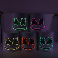 Led Halloween Mask DIY Assembled Full Head Cover DJ Music Mask Party Props Cosplay - Lusy Store