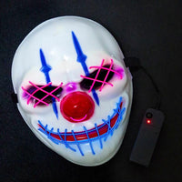Led Halloween Mask Glowing in Dark Scary Party Skull Mascara Light Cosplay