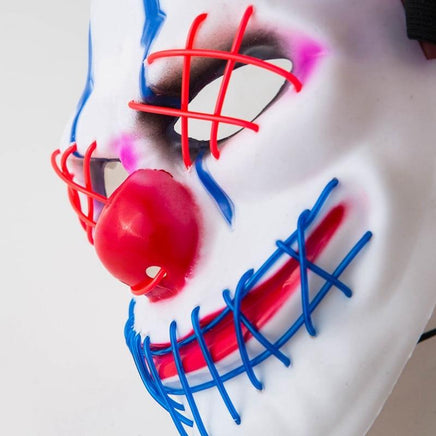 Led Halloween Mask Glowing in Dark Scary Party Skull Mascara Light Cosplay