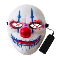 Led Halloween Mask Glowing in Dark Scary Party Skull Mascara Light Cosplay
