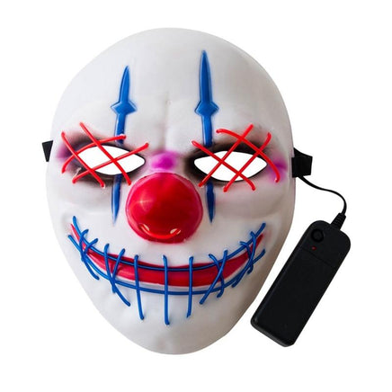 Led Halloween Mask Glowing in Dark Scary Party Skull Mascara Light Cosplay