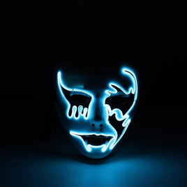 Led Halloween Mask Horror EL Wire Ball Mak Carnaval Cosplay Party Club Bar DJ Glowing Full Face Masks Blue