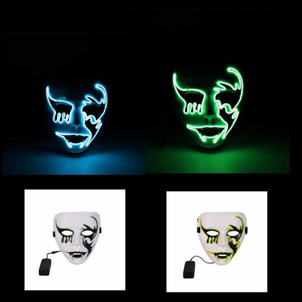 Led Halloween Mask Horror EL Wire Ball Mak Carnaval Cosplay Party Club Bar DJ Glowing Full Face Masks