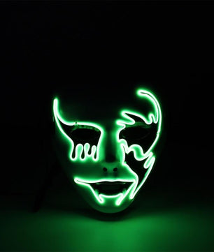 Led Halloween Mask Horror EL Wire Ball Mak Carnaval Cosplay Party Club Bar DJ Glowing Full Face Masks - Lusy Store