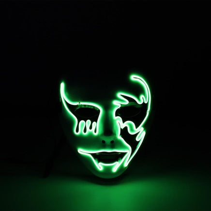 Led Halloween Mask Horror EL Wire Ball Mak Carnaval Cosplay Party Club Bar DJ Glowing Full Face Masks Green