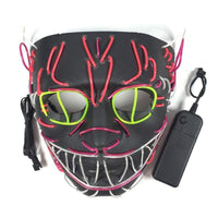 Led Halloween Mask King Cat Party Decoration EL Light Full Face Mask - Lusy Store