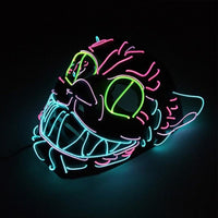 Led Halloween Mask King Cat Party Decoration EL Light Full Face Mask - Lusy Store