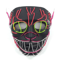 Led Halloween Mask King Cat Party Decoration EL Light Full Face Mask - Lusy Store