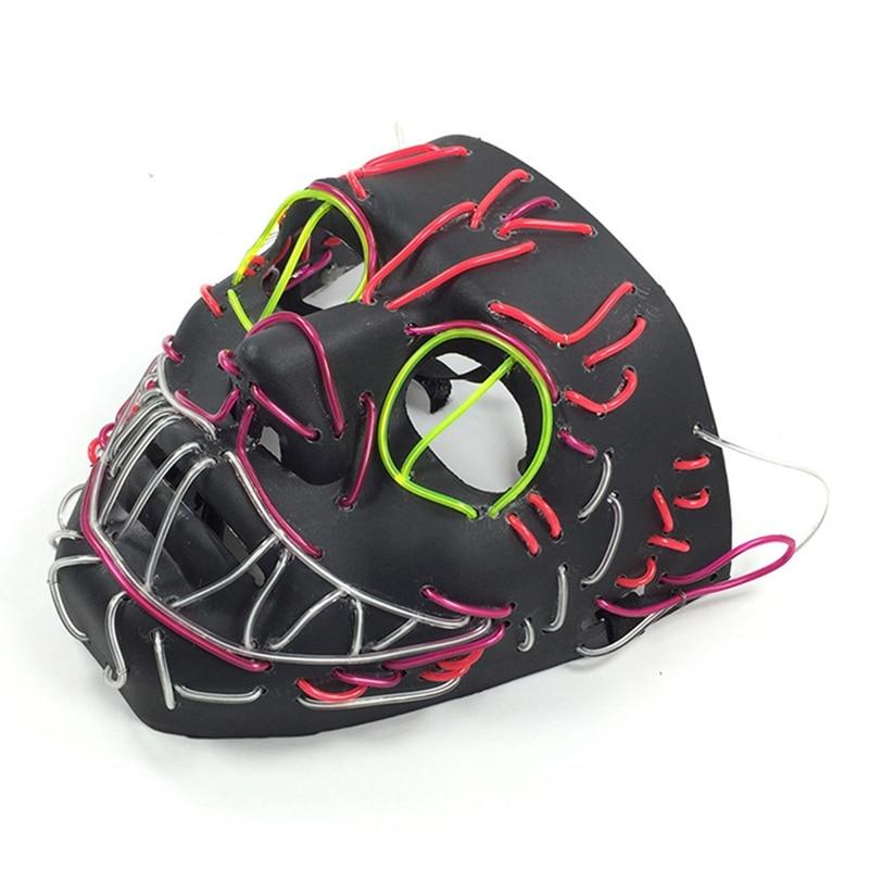 Led Halloween Mask King Cat Party Decoration EL Light Full Face Mask - Lusy Store