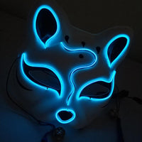 Led Halloween Mask Light Up Party PVC Cat Face Mask - Lusy Store