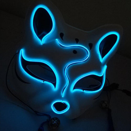 Led Halloween Mask Light Up Party PVC Cat Face Mask - Lusy Store