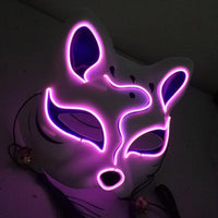 Led Halloween Mask Light Up Party PVC Cat Face Mask - Lusy Store