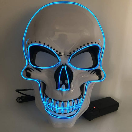 Led Halloween Mask Masque Masquerade Masks Neon Mask Light Glow In The Dark Mascara Glowing - Lusy Store