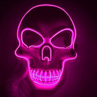 Led Halloween Mask Masque Masquerade Masks Neon Mask Light Glow In The Dark Mascara Glowing - Lusy Store