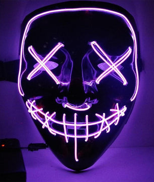 Led Halloween Mask Purge Masks Election Mascara Costume DJ Party Light Up - Lusy Store