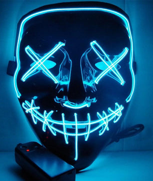 Led Halloween Mask Purge Masks Election Mascara Costume DJ Party Light Up - Lusy Store