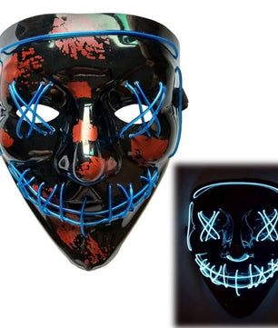 Led Halloween Mask Purge Masks Election Mascara Costume DJ Party Light Up - Lusy Store