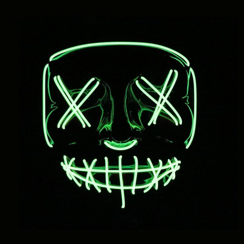 Led Halloween Mask Purge Masks Election Mascara Costume DJ Party Light Up - Lusy Store