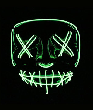 Led Halloween Mask Purge Masks Election Mascara Costume DJ Party Light Up - Lusy Store