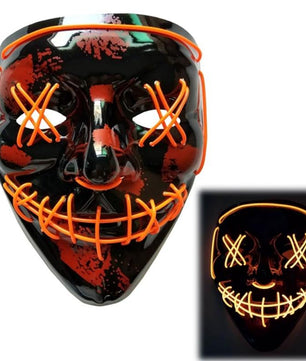 Led Halloween Mask Purge Masks Election Mascara Costume DJ Party Light Up - Lusy Store